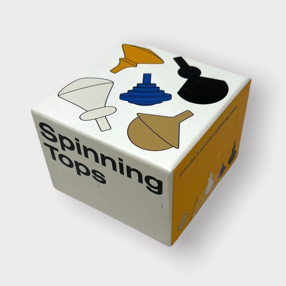 Areaware 5 Wooden Spinning Tops
